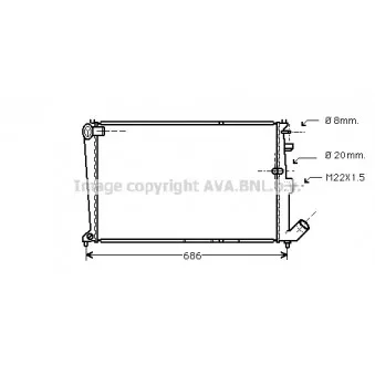 Radiateur, refroidissement du moteur AVA QUALITY COOLING OEM 1331JA