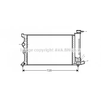 Radiateur, refroidissement du moteur AVA QUALITY COOLING CN2068