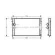 Radiateur, refroidissement du moteur AVA QUALITY COOLING [CN2132]