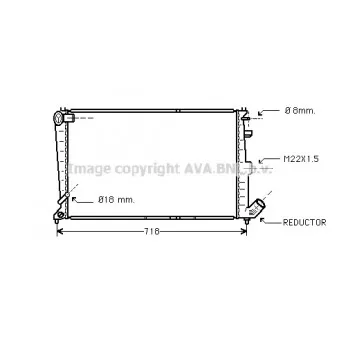 Radiateur, refroidissement du moteur AVA QUALITY COOLING CN2146