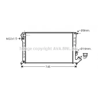 Radiateur, refroidissement du moteur AVA QUALITY COOLING OEM 96347974