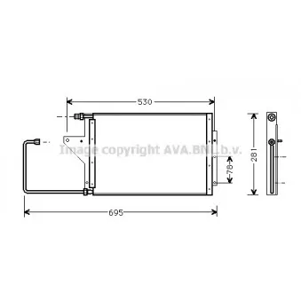 AVA QUALITY COOLING CN5095 - Condenseur, climatisation