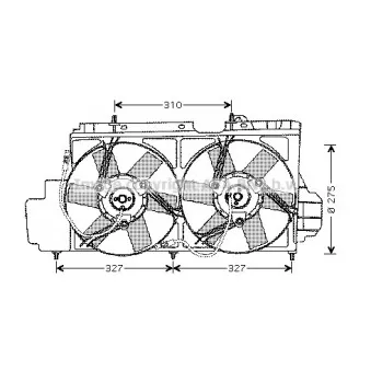 Ventilateur, refroidissement du moteur AVA QUALITY COOLING CN7520
