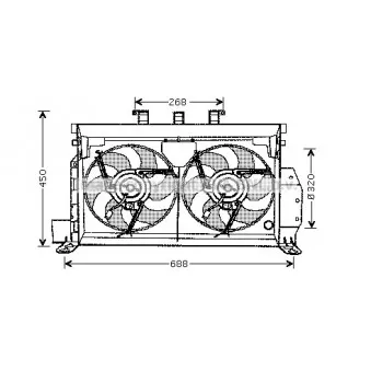 Ventilateur, refroidissement du moteur AVA QUALITY COOLING OEM 125467