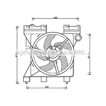 Ventilateur, refroidissement du moteur AVA QUALITY COOLING OEM V22-01-1776