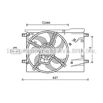 Ventilateur, refroidissement du moteur AVA QUALITY COOLING CN7551