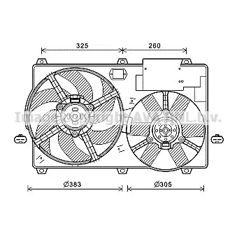 Ventilateur, refroidissement du moteur TYC 805-0012