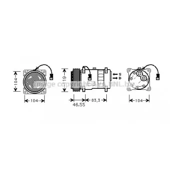Compresseur, climatisation FISPA SB.280S