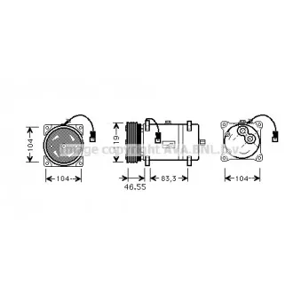 Compresseur, climatisation AVA QUALITY COOLING CNK161 pour CITROEN XSARA 1.8 D - 58cv