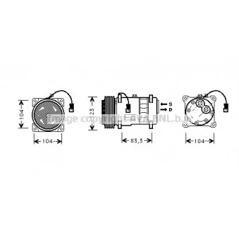 Compresseur, climatisation FISPA SB.280S
