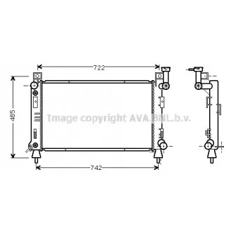 Radiateur, refroidissement du moteur AVA QUALITY COOLING CR2030