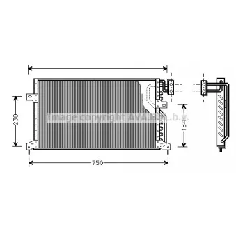 Condenseur, climatisation AVA QUALITY COOLING CR5020