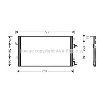 Condenseur, climatisation AVA QUALITY COOLING OEM 4758305AE