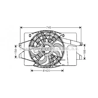 Ventilateur, refroidissement du moteur AVA QUALITY COOLING [CR7501]