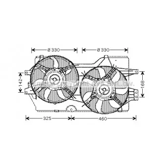 Ventilateur, refroidissement du moteur NRF 47031