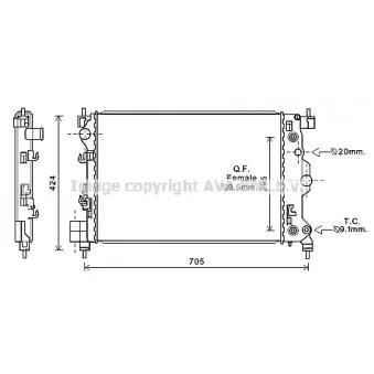 AVA QUALITY COOLING CTA2044 - Radiateur, refroidissement du moteur