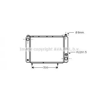 Radiateur, refroidissement du moteur AVA QUALITY COOLING DA2003