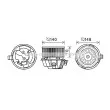 AVA QUALITY COOLING DA8012 - Moteur électrique, pulseur d'air habitacle