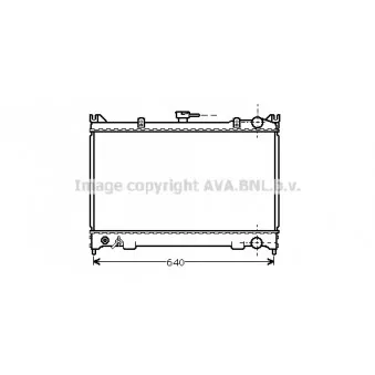 Radiateur, refroidissement du moteur AVA QUALITY COOLING DN2024
