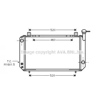 AVA QUALITY COOLING DN2047 - Radiateur, refroidissement du moteur