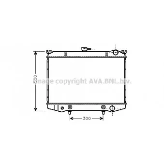 Radiateur, refroidissement du moteur AVA QUALITY COOLING DN2076