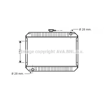 Radiateur, refroidissement du moteur AVA QUALITY COOLING DN2100