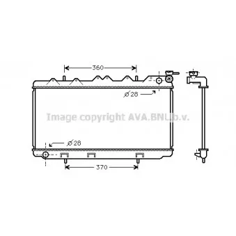 Radiateur, refroidissement du moteur AVA QUALITY COOLING OEM 06894