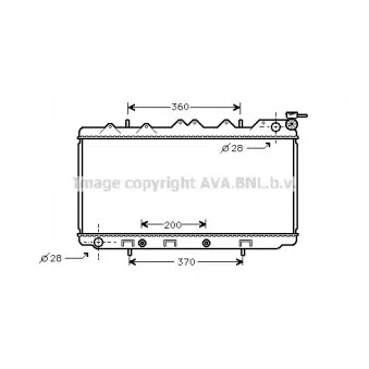 Radiateur, refroidissement du moteur AVA QUALITY COOLING DN2119