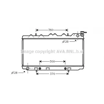 Radiateur, refroidissement du moteur AVA QUALITY COOLING DN2116