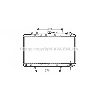 Radiateur, refroidissement du moteur AVA QUALITY COOLING DN2132