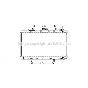 Radiateur, refroidissement du moteur AVA QUALITY COOLING DN2170