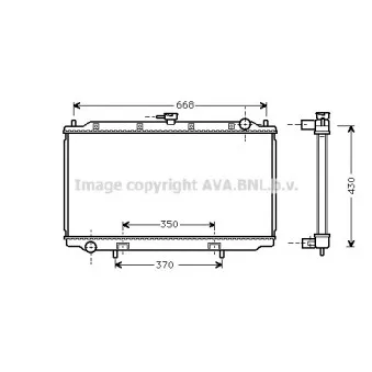 Radiateur, refroidissement du moteur AVA QUALITY COOLING OEM 214102F600