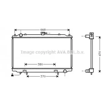 Radiateur, refroidissement du moteur AVA QUALITY COOLING DN2188