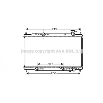 Radiateur, refroidissement du moteur AVA QUALITY COOLING DN2319