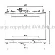 Radiateur, refroidissement du moteur AVA QUALITY COOLING [DN2338]