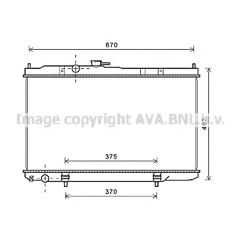Radiateur, refroidissement du moteur AVA QUALITY COOLING OEM 2140095F0C