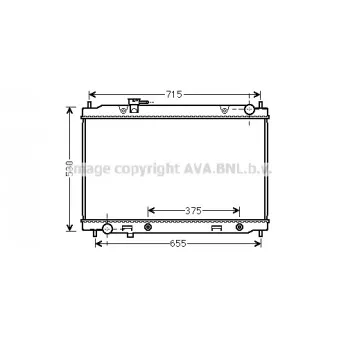 Radiateur, refroidissement du moteur AVA QUALITY COOLING DN2396