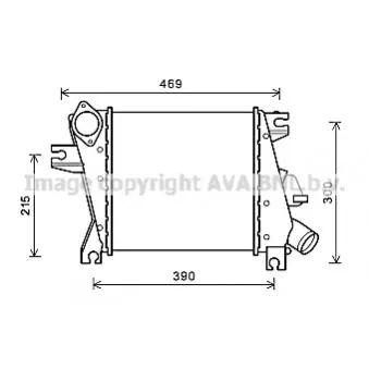 Intercooler, échangeur AVA QUALITY COOLING DN4411