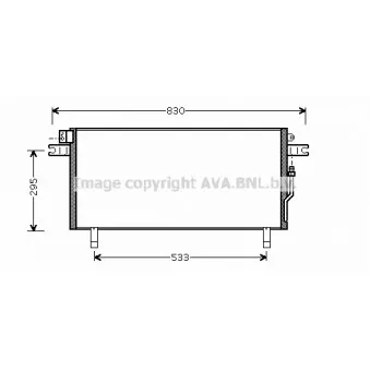 Condenseur, climatisation AVA QUALITY COOLING OEM 921100W002