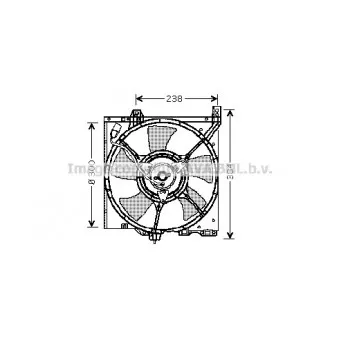 Ventilateur, refroidissement du moteur AVA QUALITY COOLING OEM 214834B200