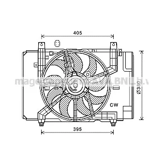 Ventilateur, refroidissement du moteur AVA QUALITY COOLING DN7532