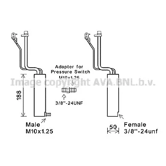 Filtre déshydratant, climatisation AVA QUALITY COOLING DND284