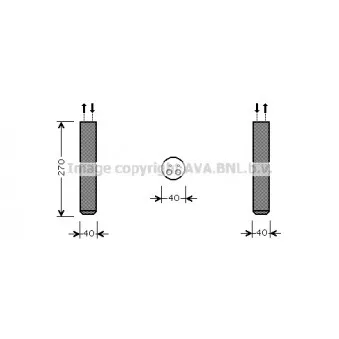 Filtre déshydratant, climatisation AVA QUALITY COOLING DND301