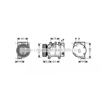 Compresseur, climatisation AVA QUALITY COOLING DNK259