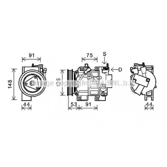 Compresseur, climatisation AVA QUALITY COOLING OEM 92600JG30B