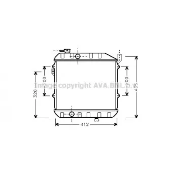 Radiateur, refroidissement du moteur AVA QUALITY COOLING DU2007