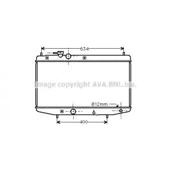 Radiateur, refroidissement du moteur AVA QUALITY COOLING DU2020