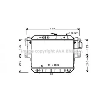 Radiateur, refroidissement du moteur AVA QUALITY COOLING DU2028