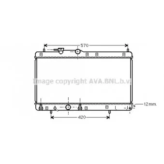Radiateur, refroidissement du moteur AVA QUALITY COOLING DU2054