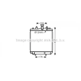Radiateur, refroidissement du moteur AVA QUALITY COOLING DU2077